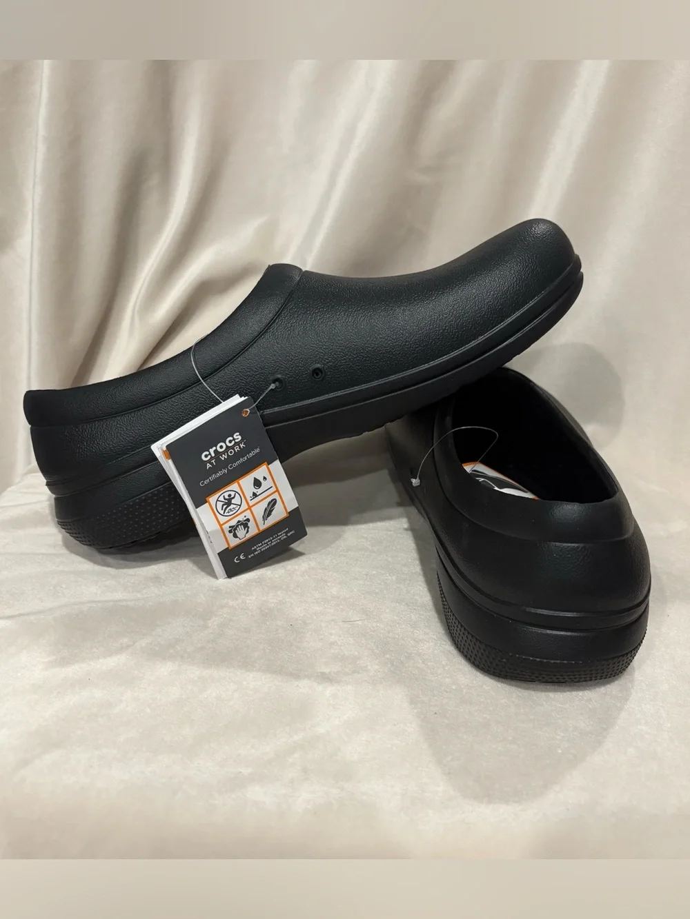 NWT CROCS On The Clock Work Slip-On Black Men’s 11 Slip Resistant Shoes
